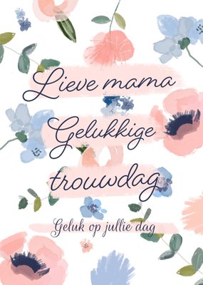 Greetz | Huwelijkskaart | Lieve Mama Gelukkige Trouwdag | Aanpasbare tekst