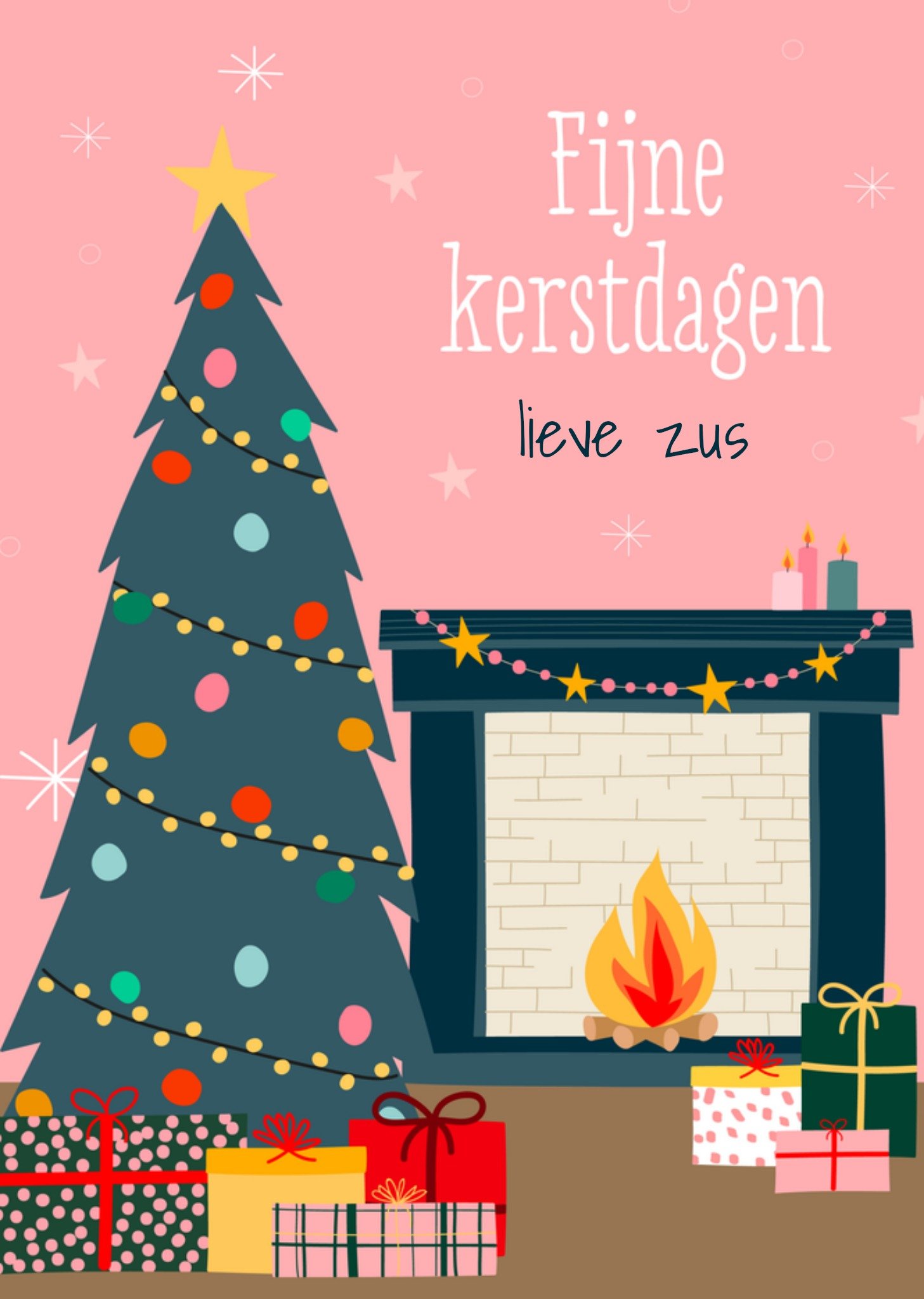 Kerstkaart lieve zus Greetz