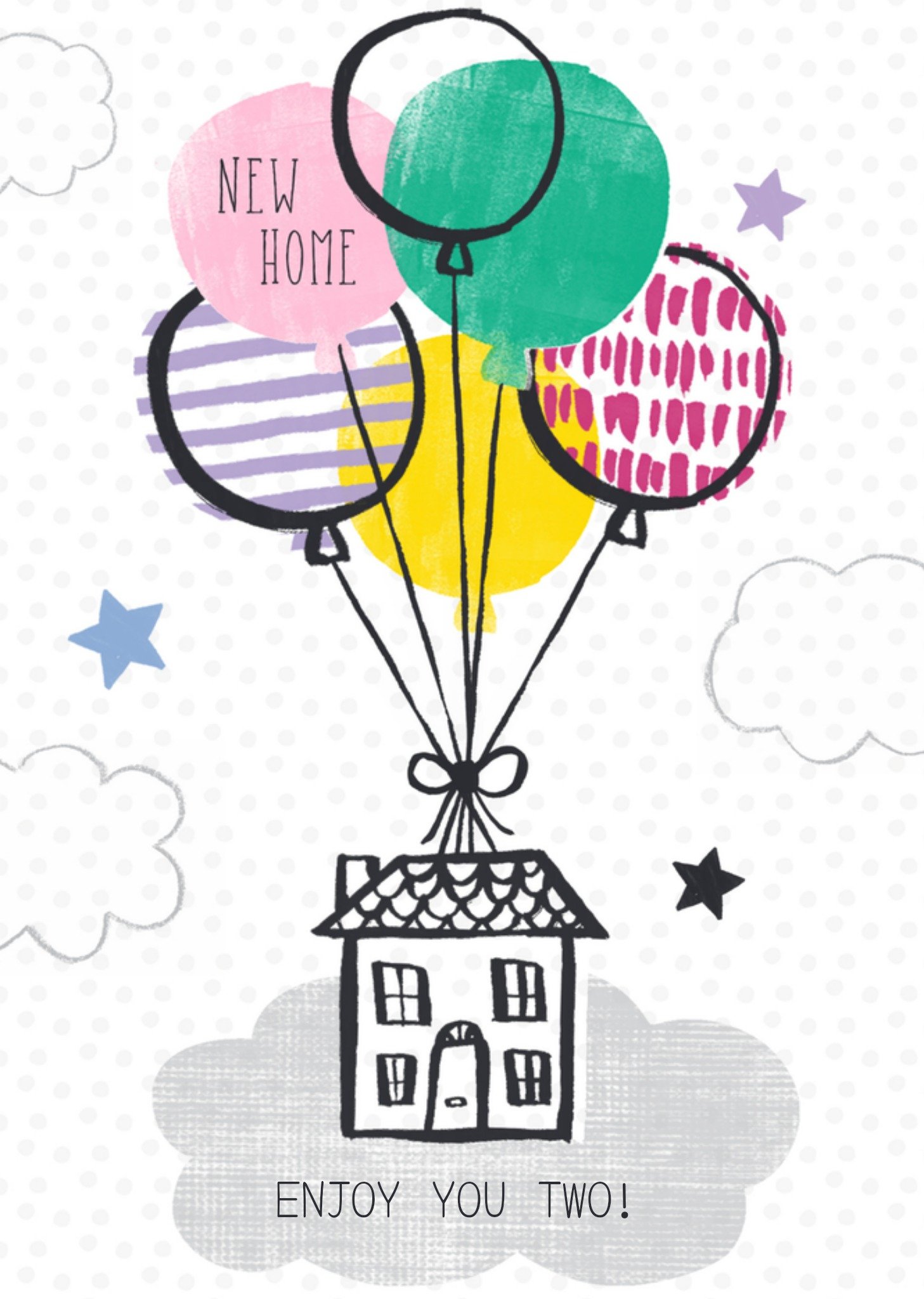 Nieuwe woning kaart ballonnen Greetz