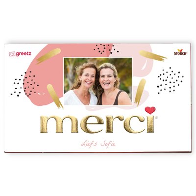 Merci | Liefs met eigen foto en naam | 400g