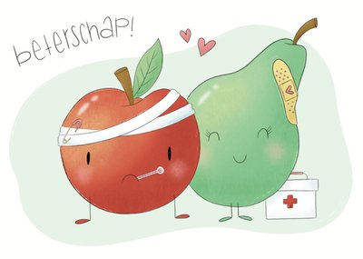 Studio Fred Illustraties | Beterschapskaart | Fruit 