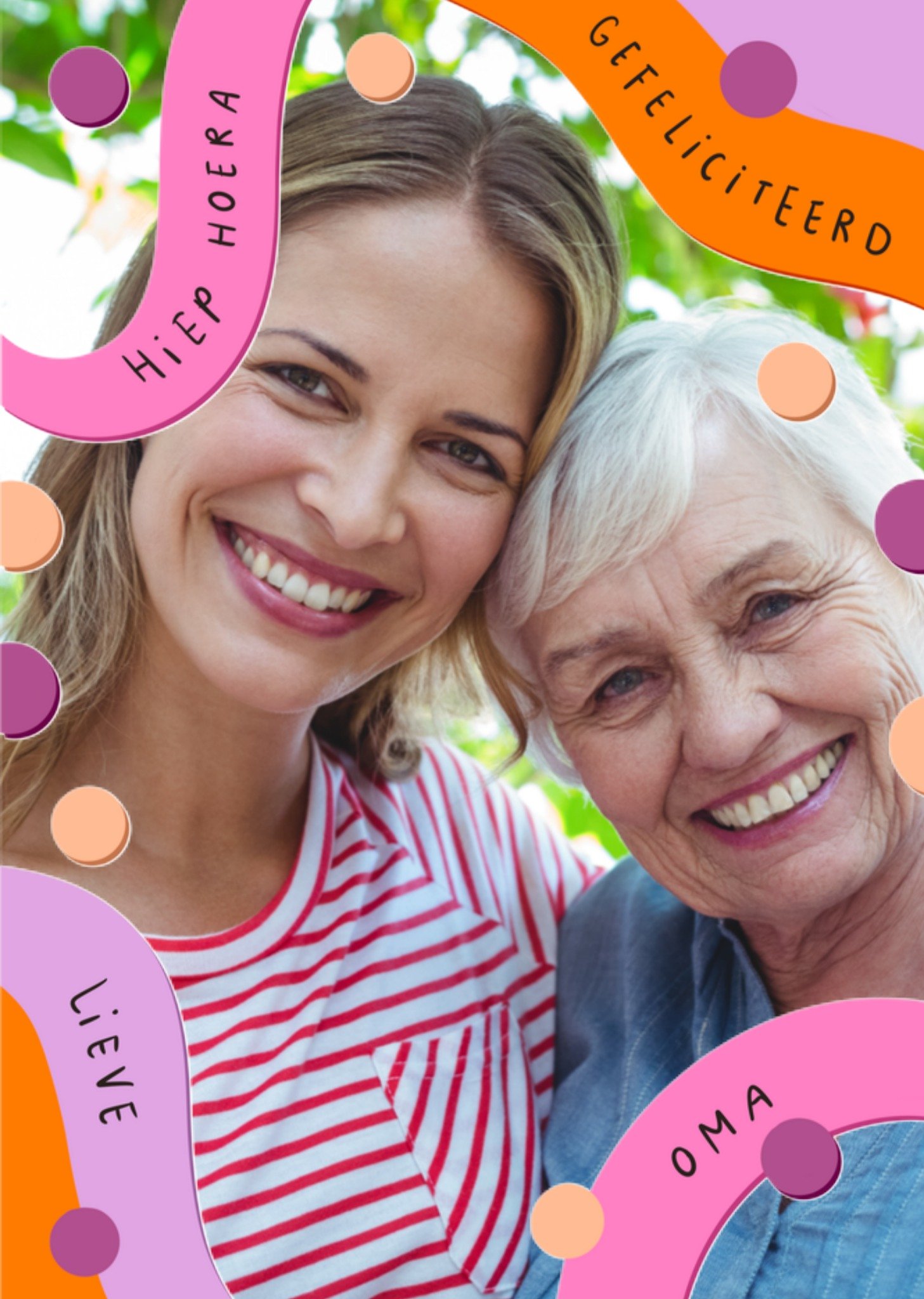 Verjaardagskaart Hiep Hoera Lieve Oma Greetz