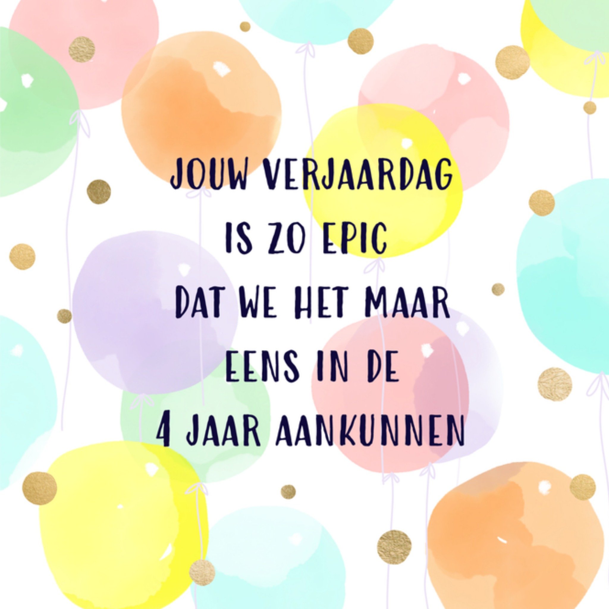 Greetz Verjaardagskaart schrikkeljaar Vierkant