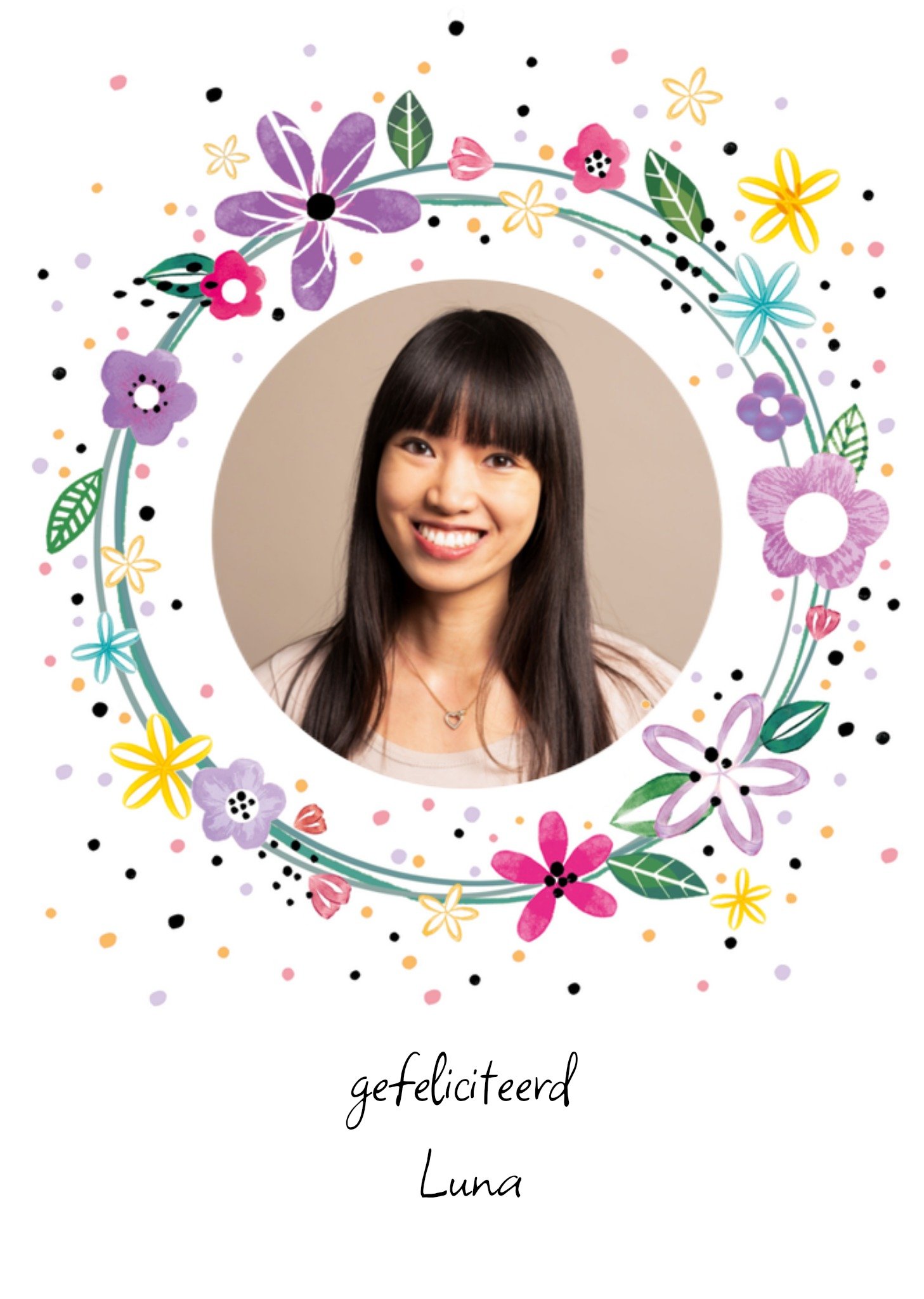 Verjaardag Bloemen Vrouw Kaart Paperlink