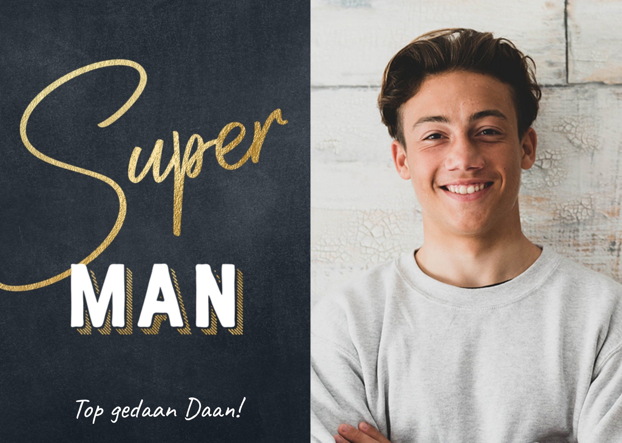 Geslaagd kaart fotokaart met naam Kaart Luckz