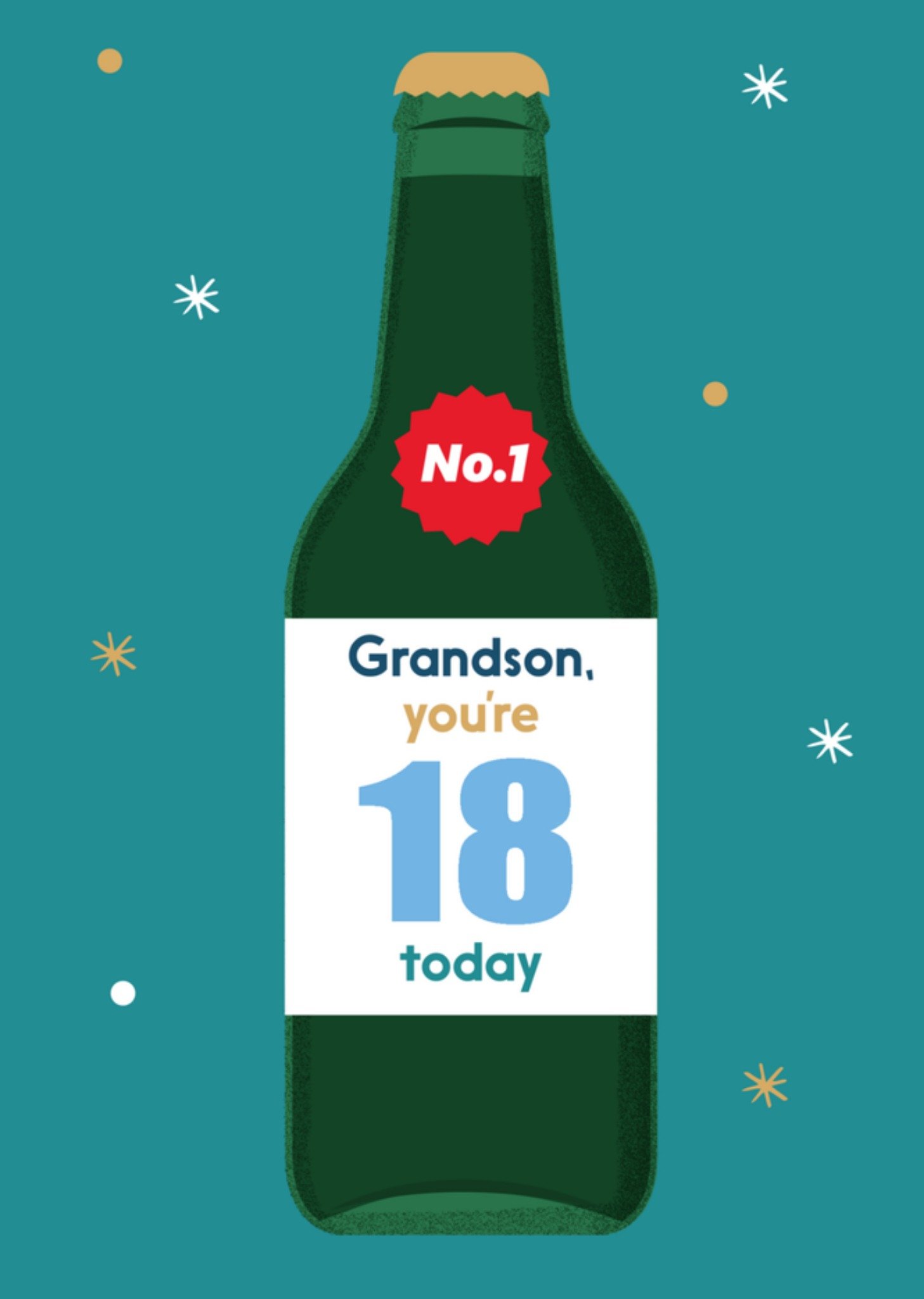 Greetz Verjaardagskaart No. 1 grandson Standard Card