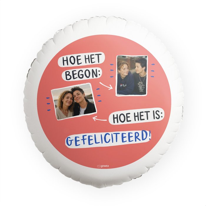 Ballon | Hoe het begon | Foto aanpasbaar