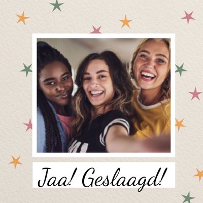 Sterrenpatroon Foto Upload Geslaagd Kaart