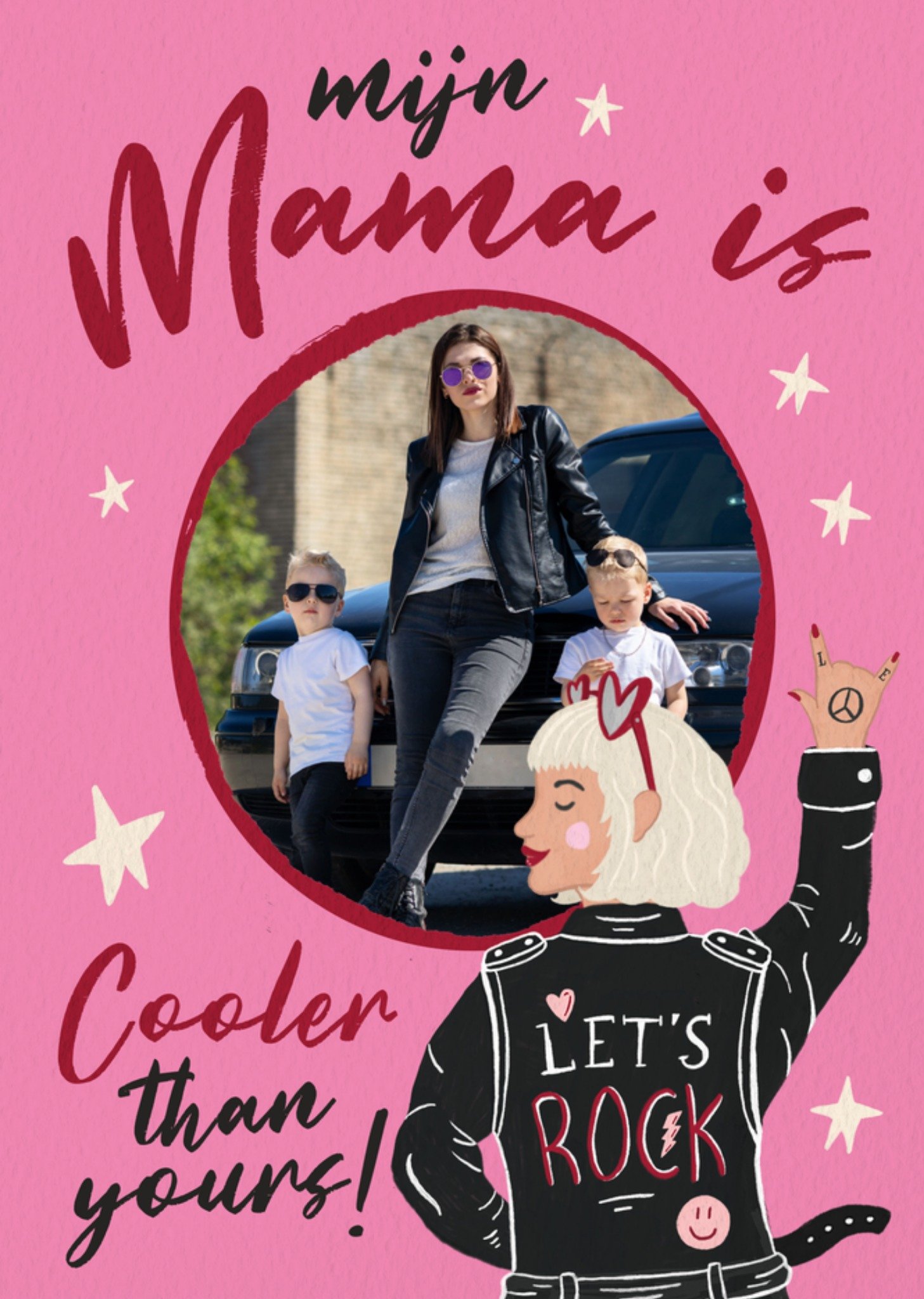 Moederdagkaart Mijn Mama is cooler than yours Met foto Kaart Greetz