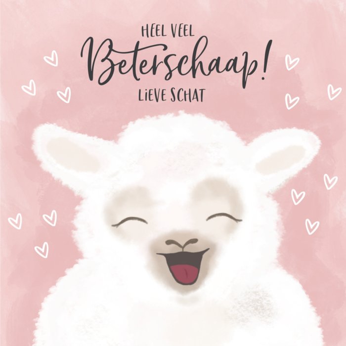 Tsjip | Beterschapskaart | Lieve schat | Schaapje