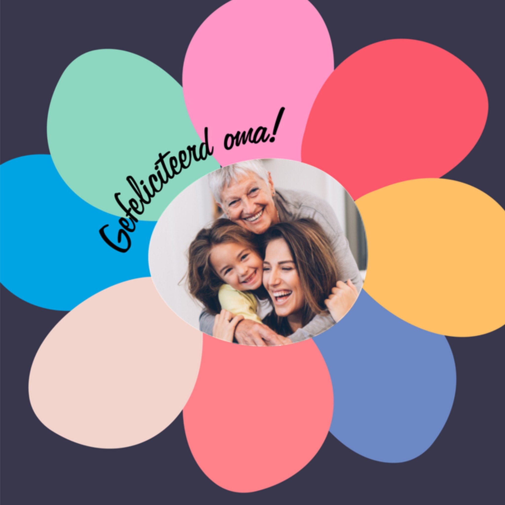 Greetz Felicitatiekaart Met foto Vierkant