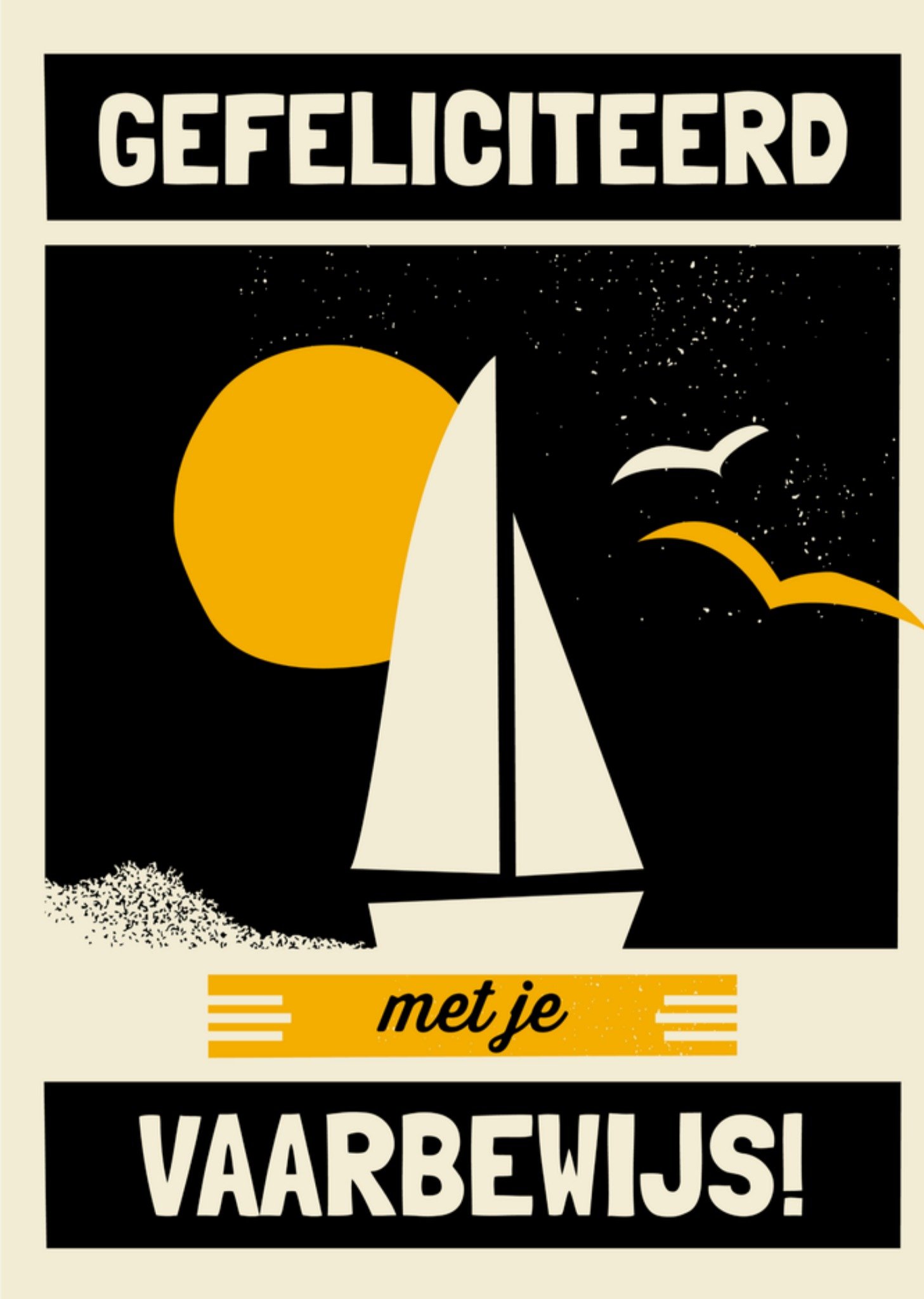 Greetz Geslaagd kaart Vaarbewijs Size Matters Standard Card