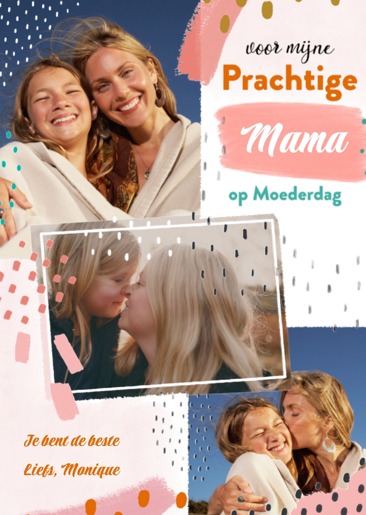 Moederdagkaart foto naam Greetz
