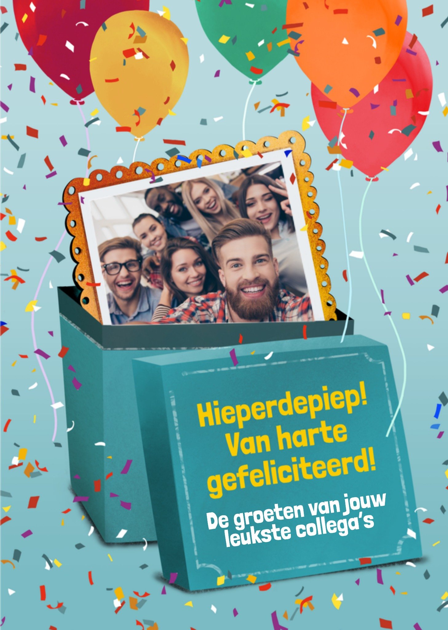 Greetz Verjaardagskaart Collega Confetti Standard Card
