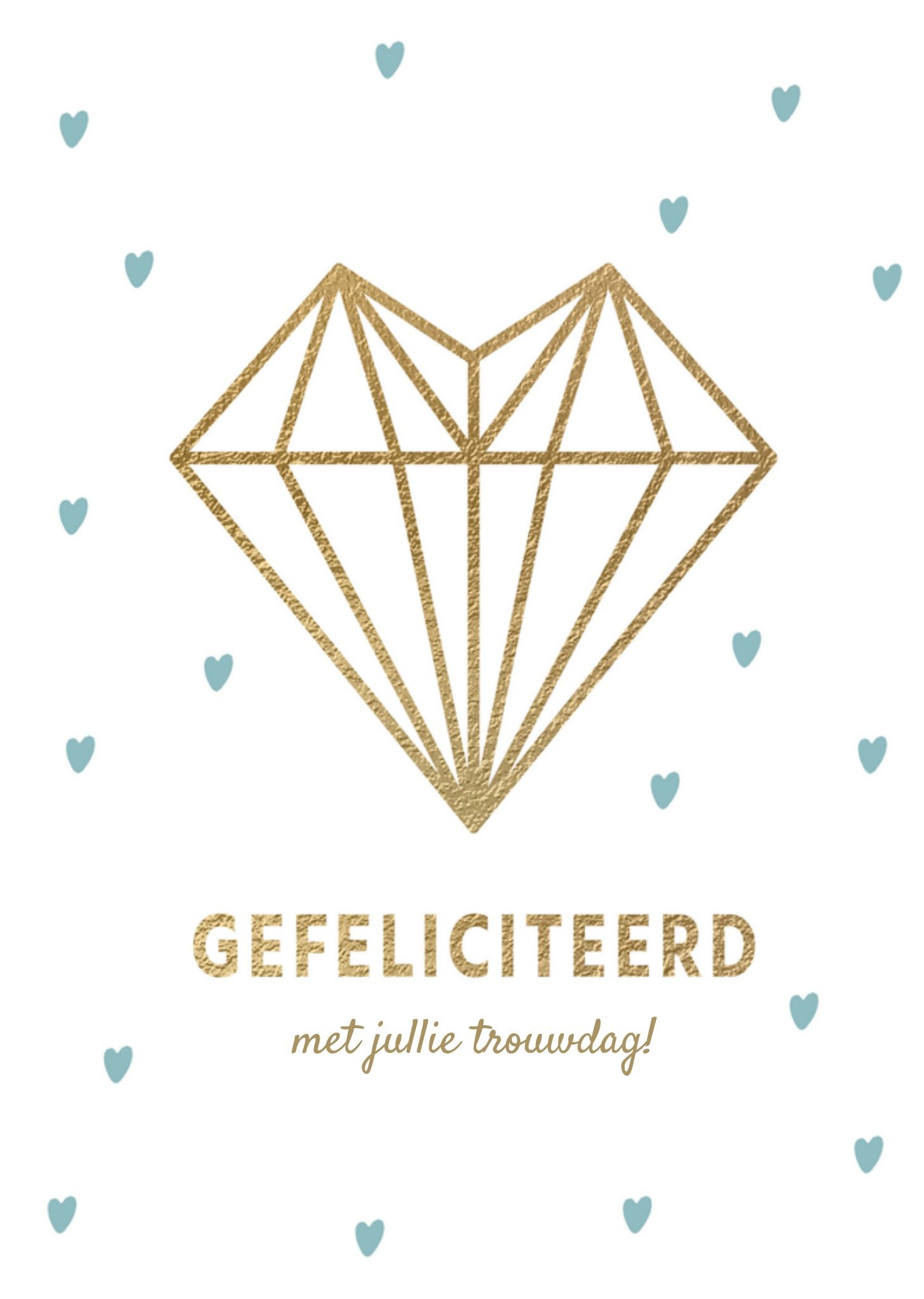 Huwelijksfelicitatie Diamand Kaart Luckz