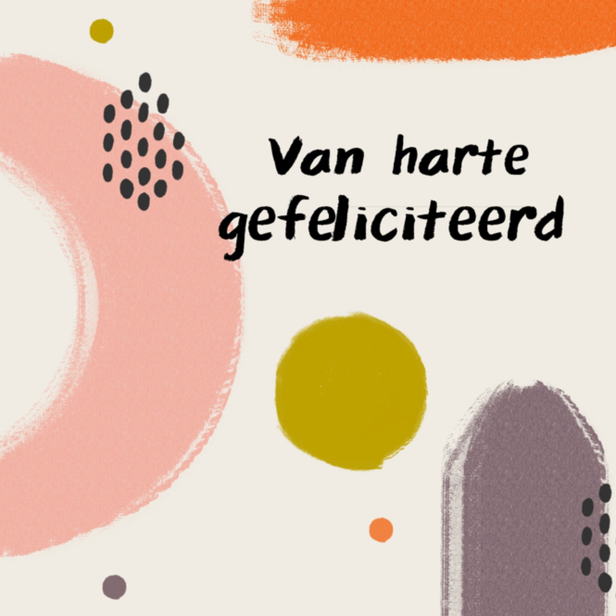 Greetz Verjaardagskaart Abstract Vierkant