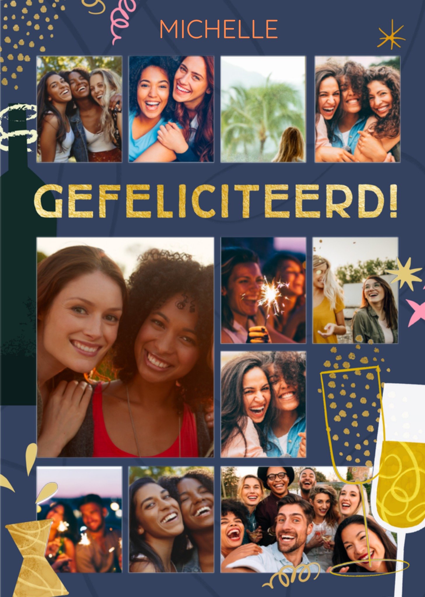 Verjaardagskaart Met fotos Viering Greetz