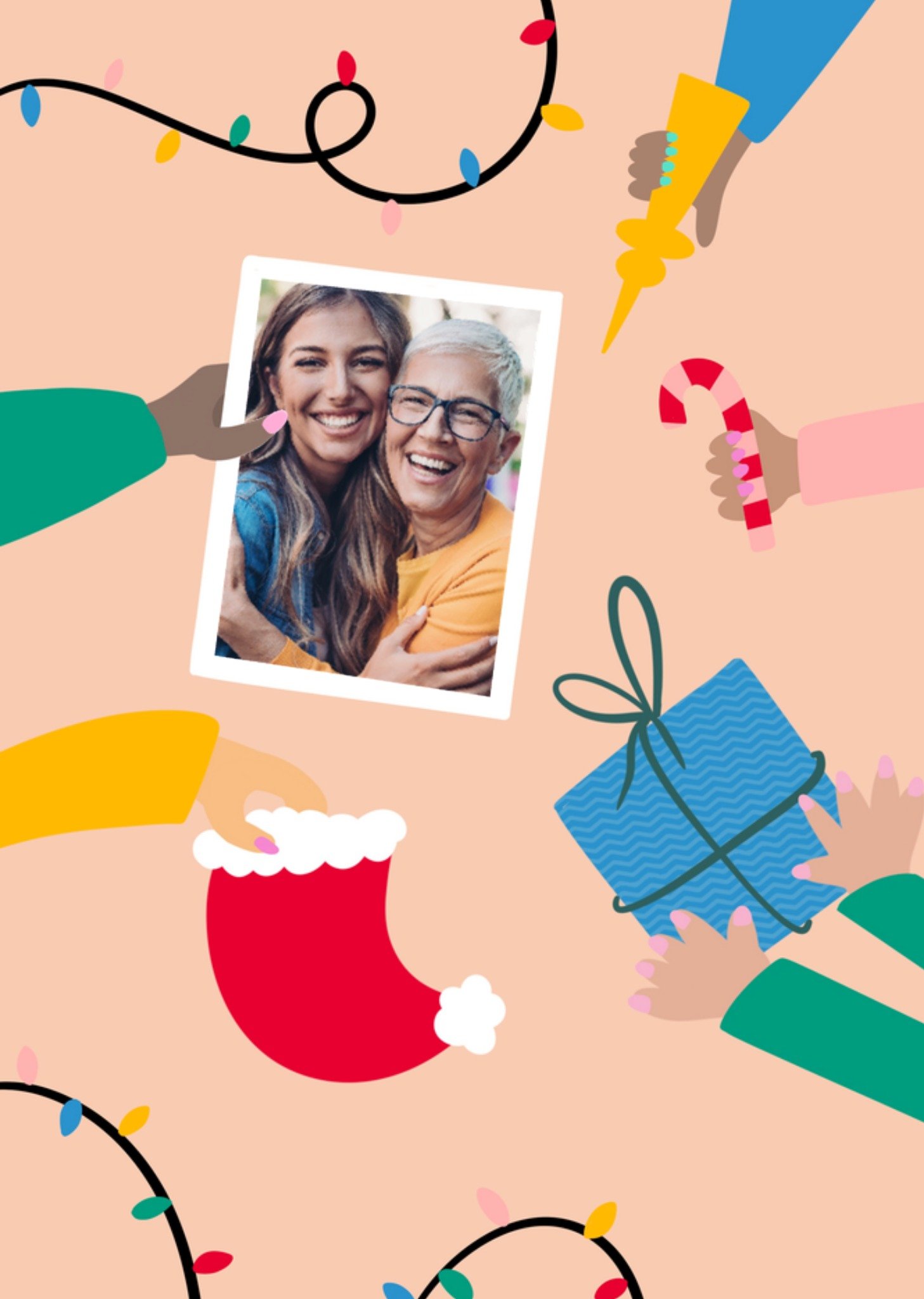 Greetz Kerstkaart Met foto Feestelijk Standard Card