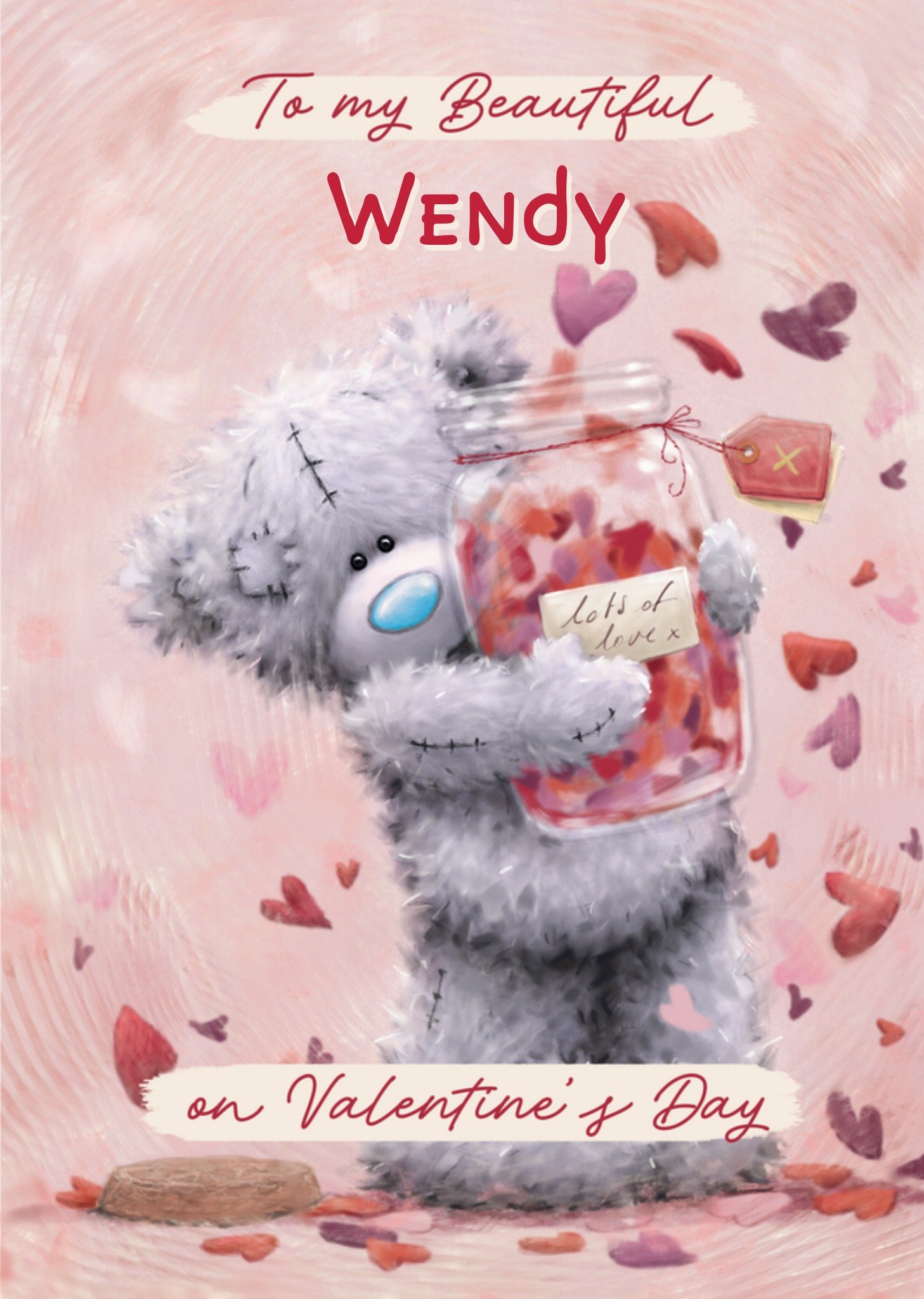 Valentijnskaart Tatty Teddy To my beautiful Aanpasbare tekst Kaart Me to You