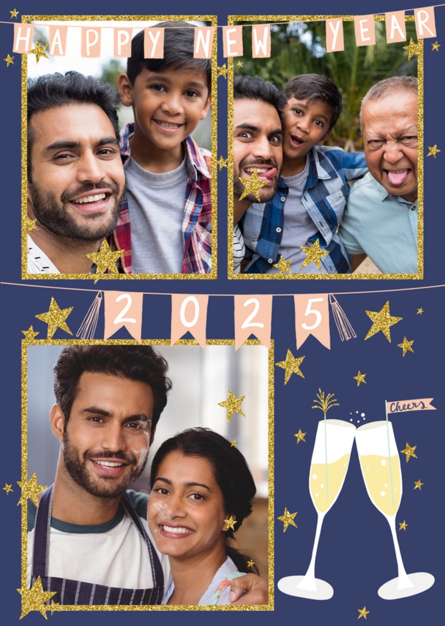 Greetz Nieuwjaarskaart Happy New Year 2025 Standard Card