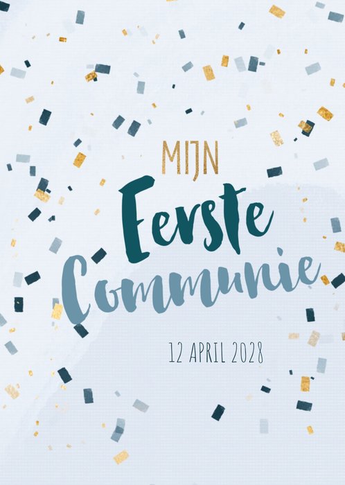 Greetz | Uitnodiging Communie | confetti