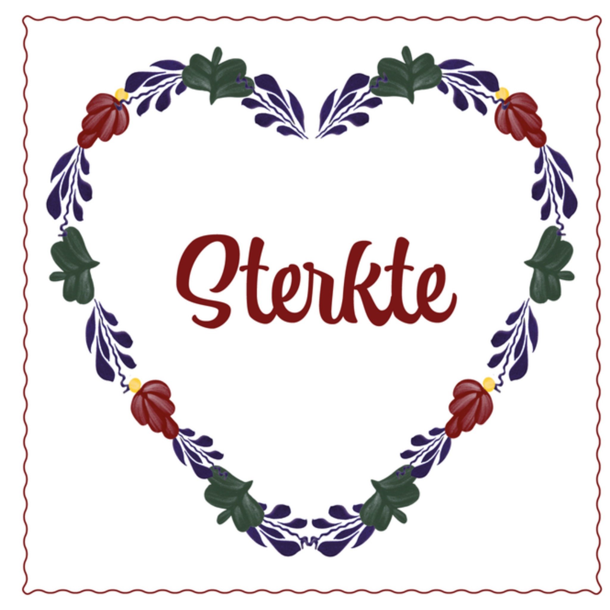 Condoleancekaart Sterkte Vierkante Kaart Boerenbont