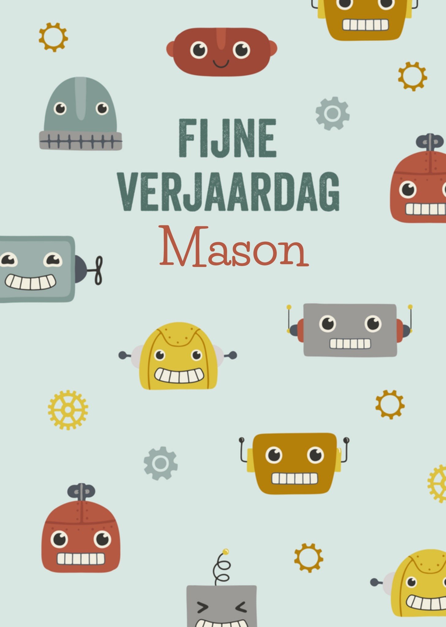 Verjaardagskaart Robots KaartPapercute