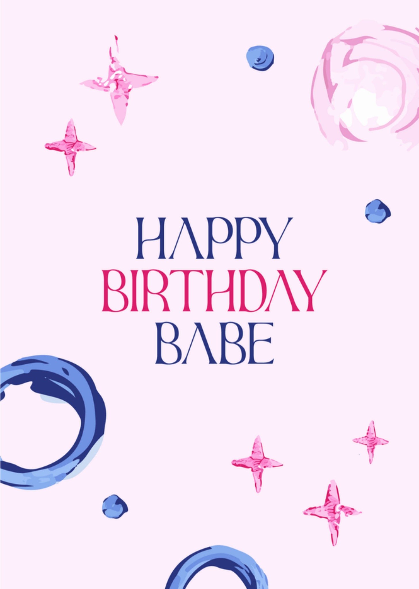 Greetz Verjaardagskaart happy birthday babe Standard Card