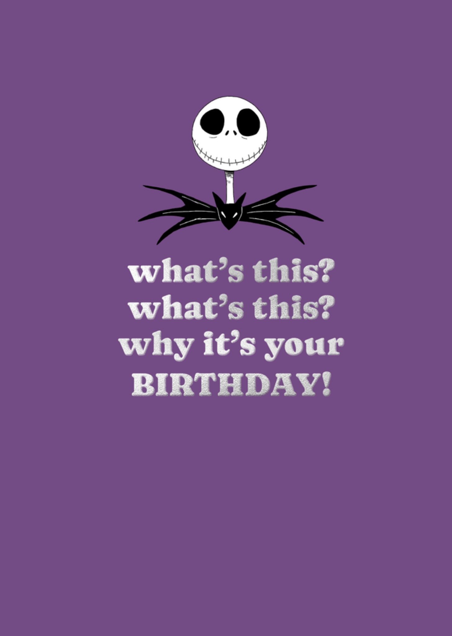 Verjaardagskaart Nightmare Before Christmas Jack Skellington What