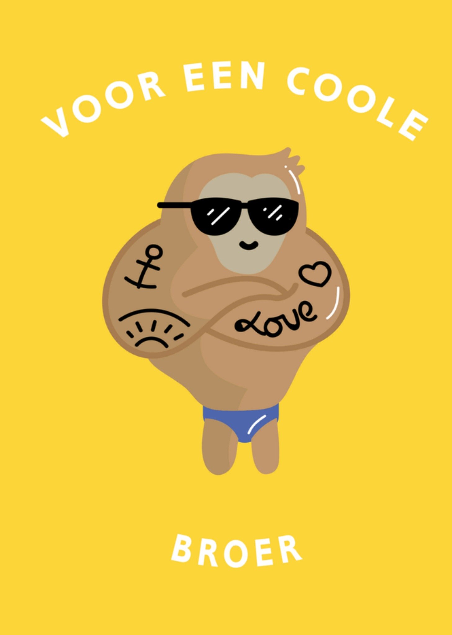 Greetz Verjaardag Geel Cool Standard Card