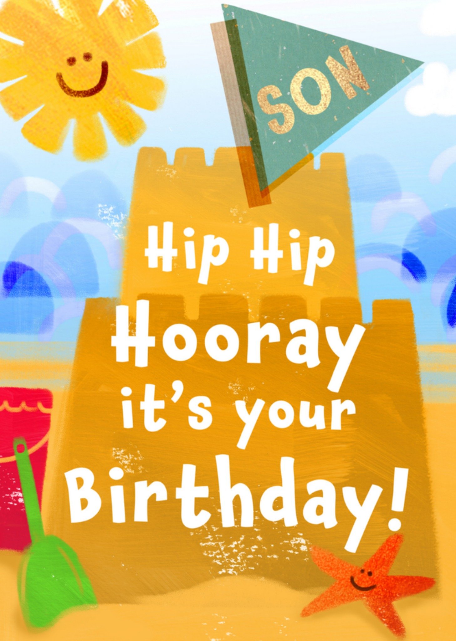 Verjaardagskaart Sandcastle Greetz