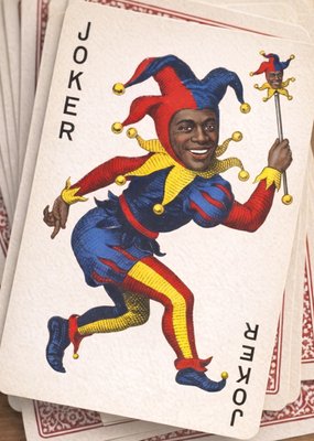 Geïllustreerd Joker Speelkaart Kaart