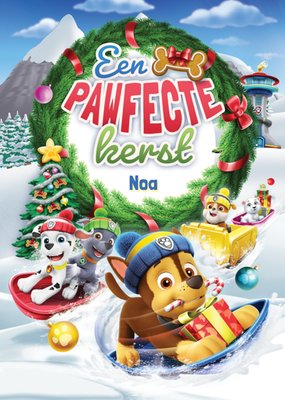 Paw Patrol | Kerstkaart | Een pawfecte kerst | Met naam