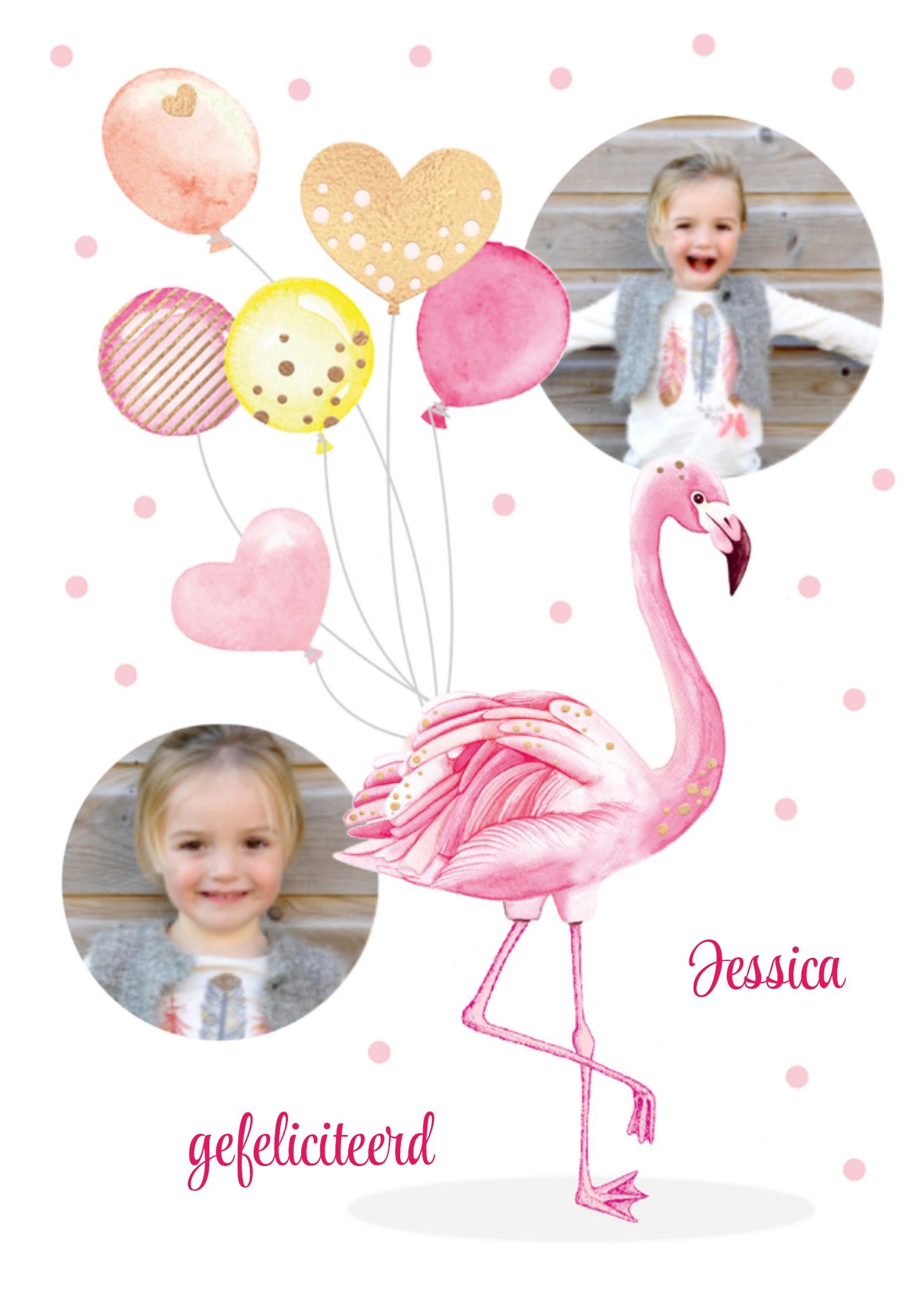 Verjaardagskaart Flamingo Foto Kaart TMS