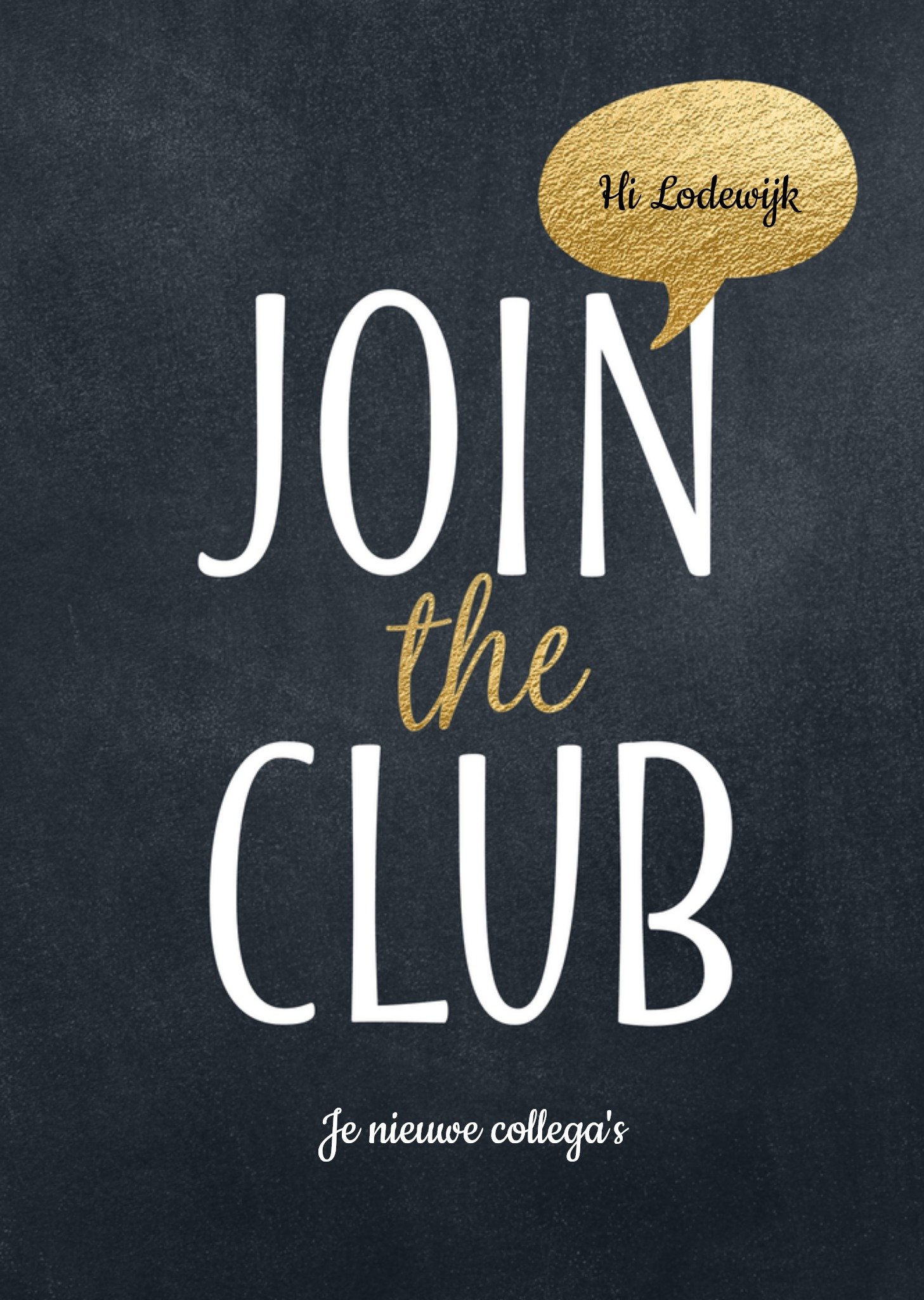 Nieuwe baan nieuwe collega met naam Kaart Luckz