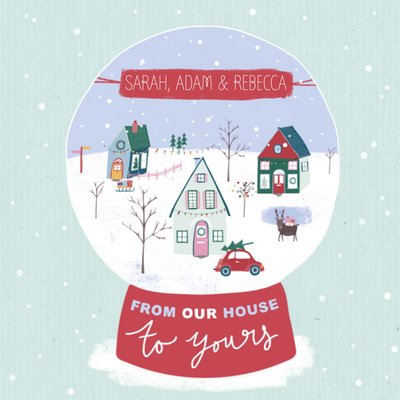 Greetz | Kerstkaart | snowglobe met naam