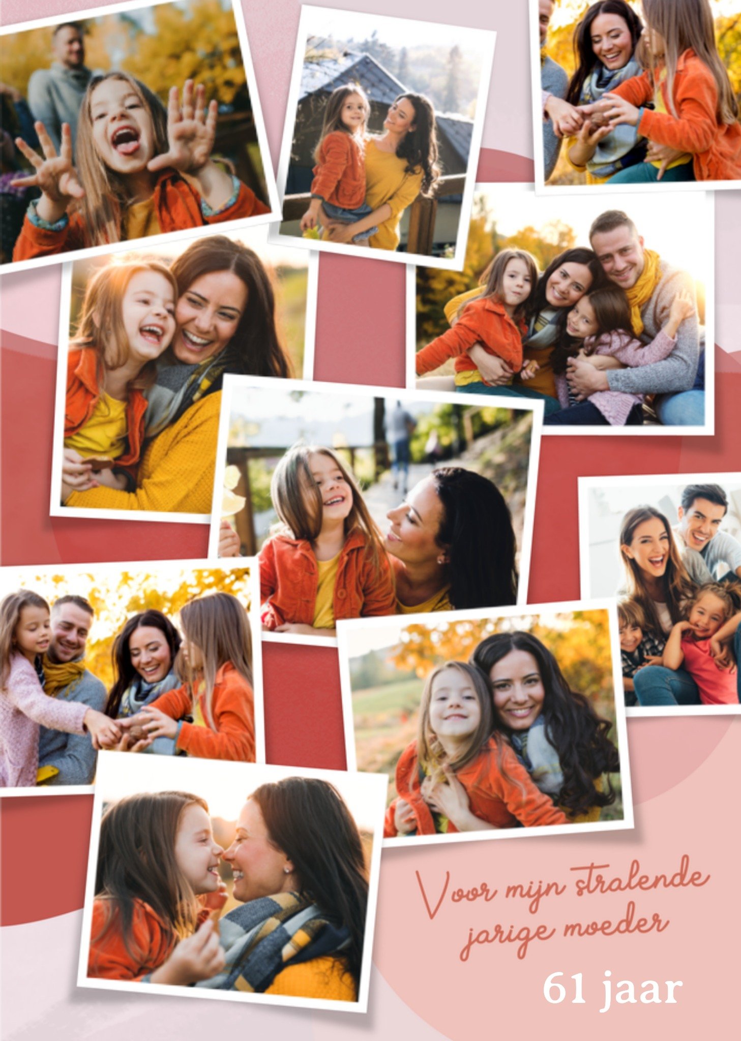 Verjaardagskaart Stralende moeder Met fotos en leeftijd Kaart Greetz