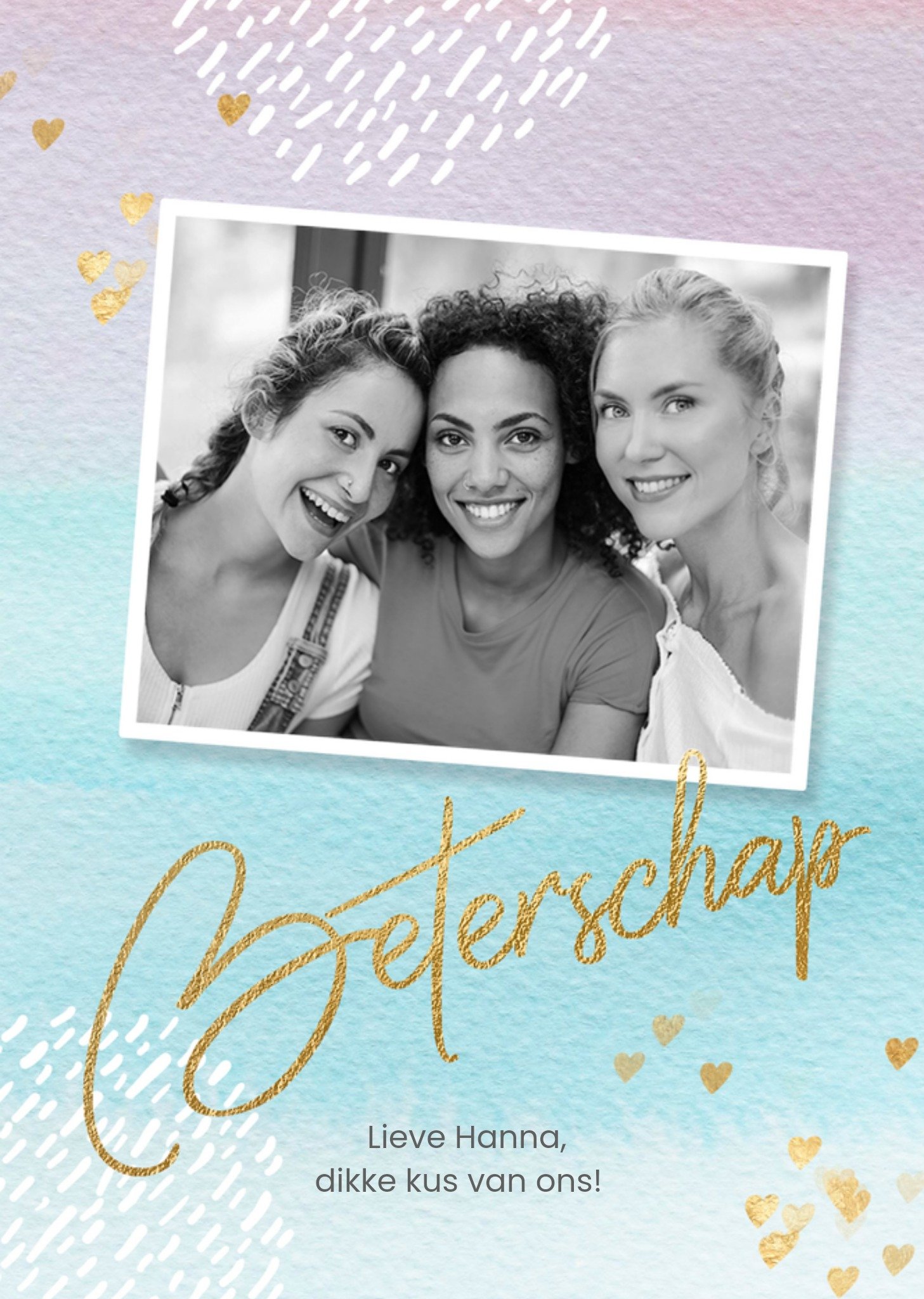 Beterschapskaart Beterschap, dikke kus van ons Kaart Luckz