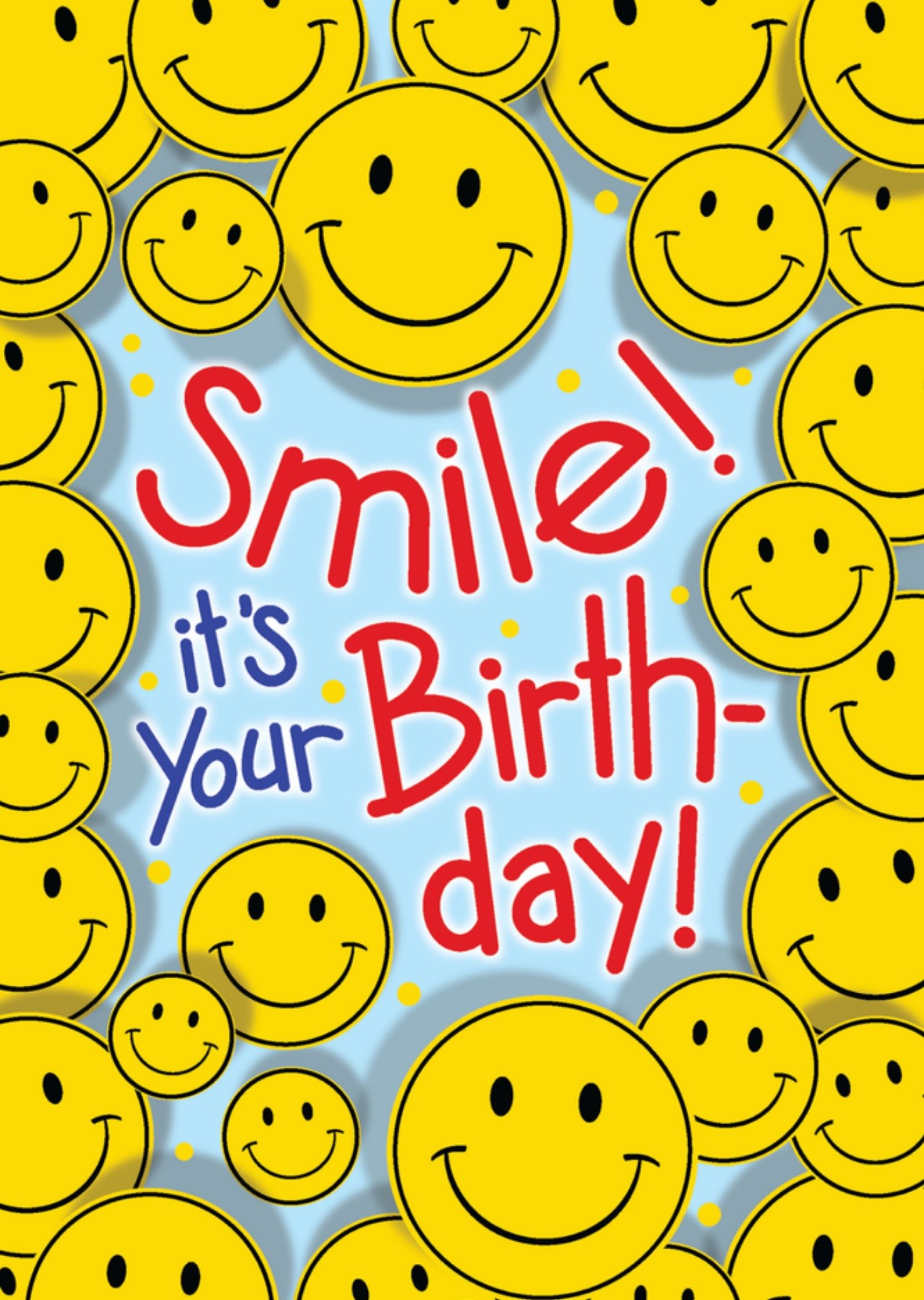 Verjaardagskaart smileys Paperclip
