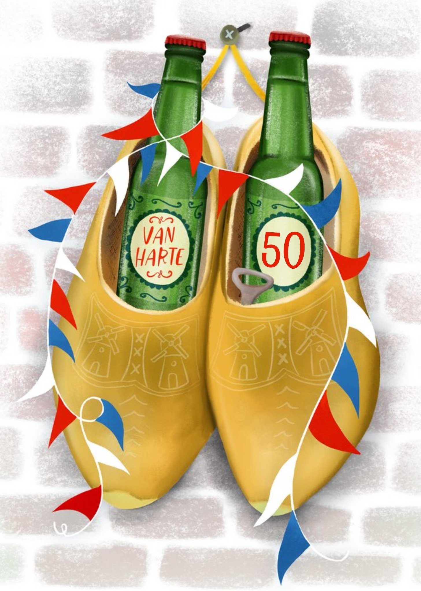 Patricia Hooning Verjaardagskaart Van Harte 50 Greetz