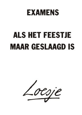 Loesje | Geslaagd kaart | feestje | examen