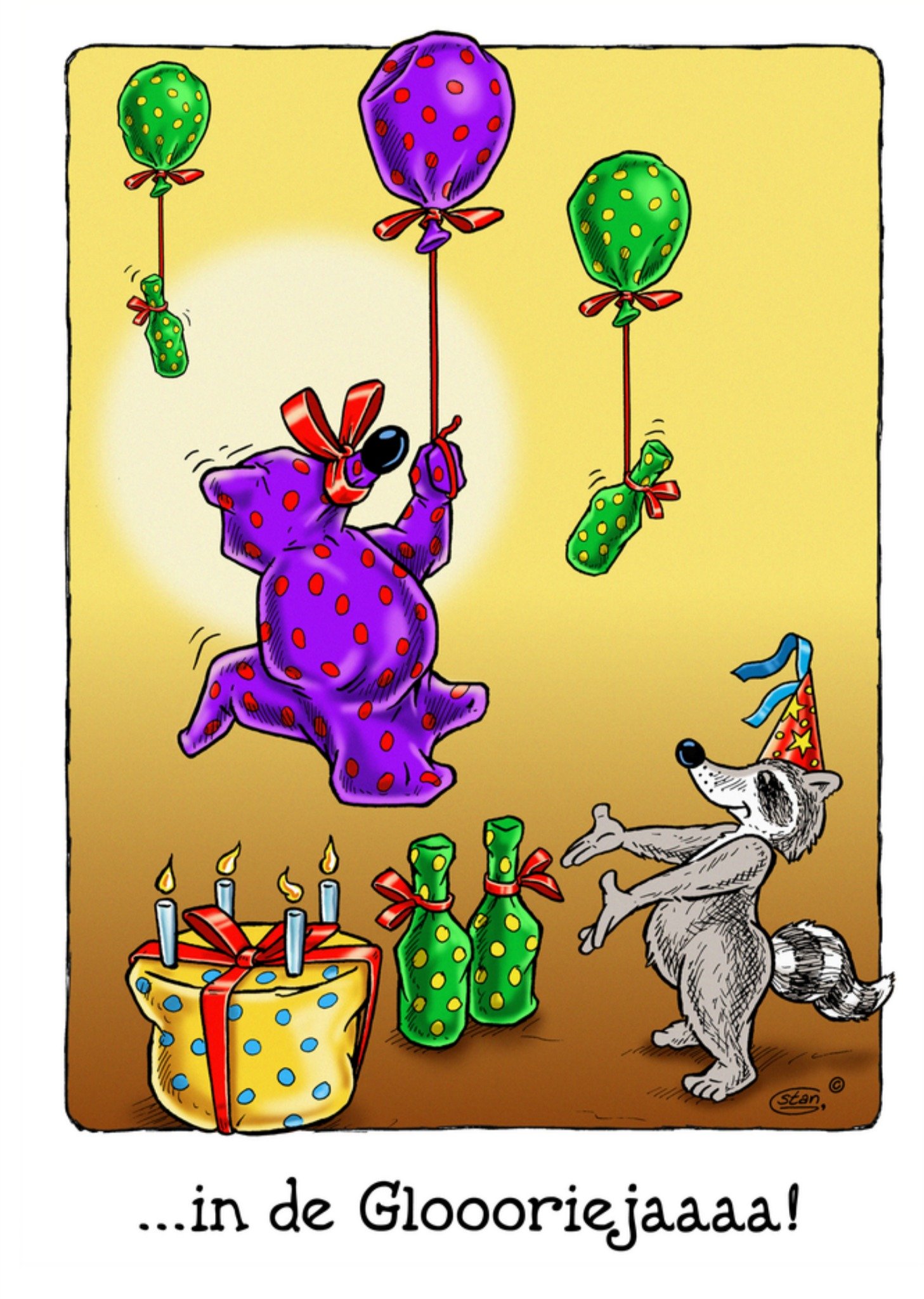 Bengels Verjaardagskaart In de Gloooriejaaaa! Kaart Stan Groenland