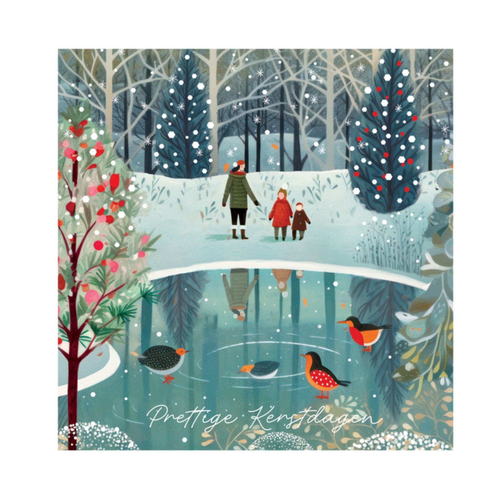 Paperclip Kerstkaart Prettige Kerstdagen Vierkant