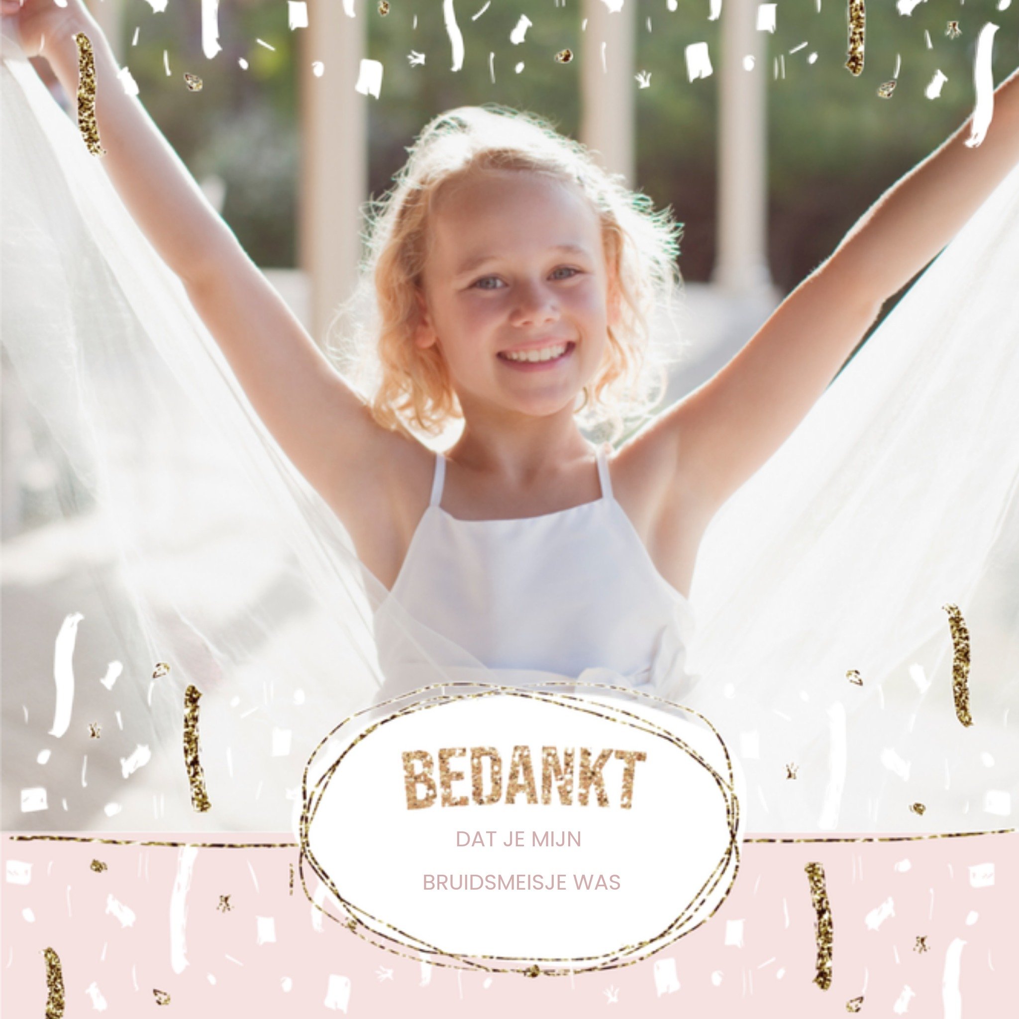 Greetz Bedanktuitnodiging fotokaart Vierkant