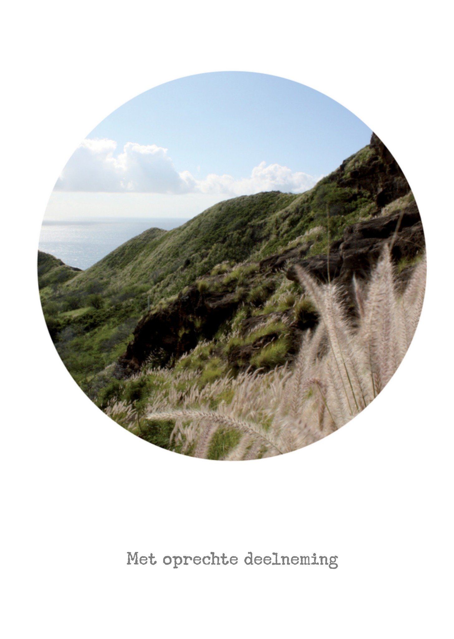 Condoleancekaart Groene gebergte Kaart Bright Spot