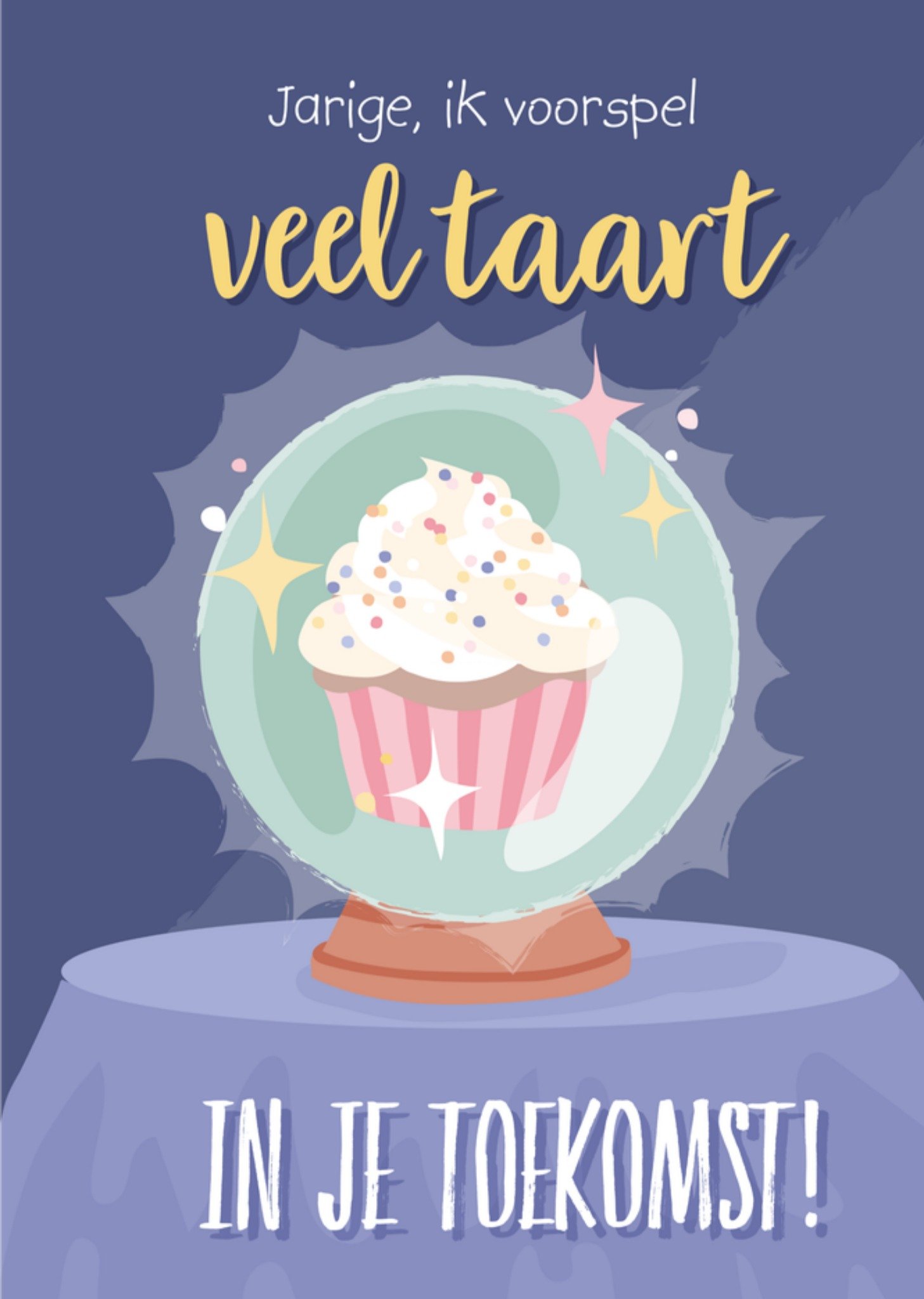 Verjaardagskaart Ik voorspel veel taart! Kaart Tante Kaartje