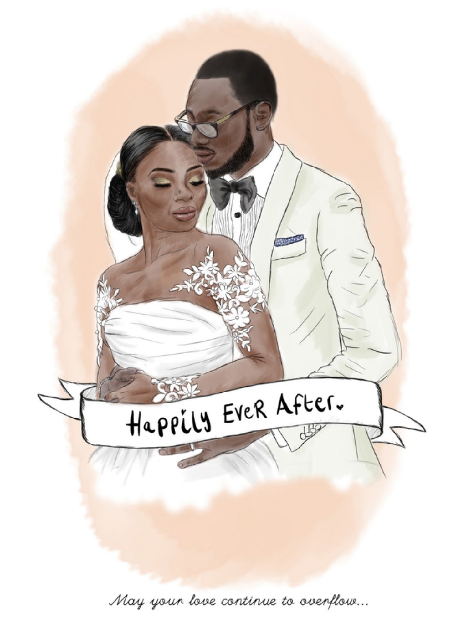 Huwelijkskaart illustratie Kaart Kitsch Noir