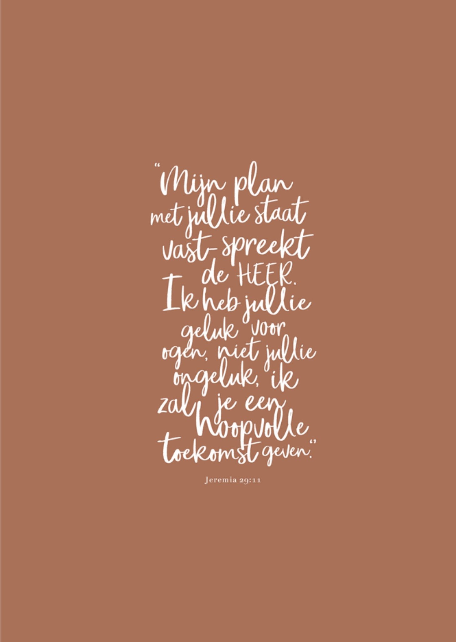 Bemoedigingskaart plan van God Kaart Dagelijksebroodkruimels