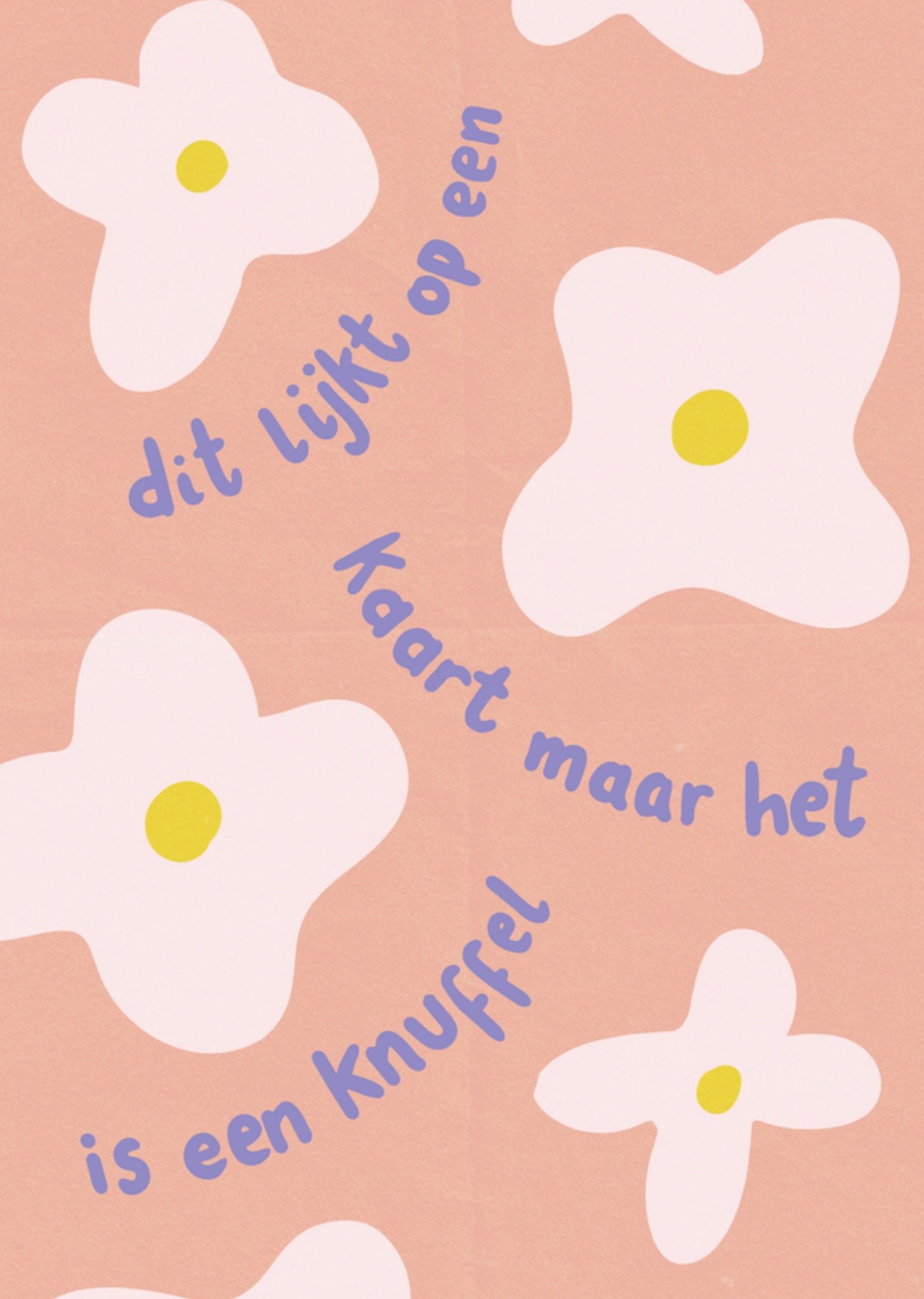 Denken aan kaart bloemen knuffel Greetz