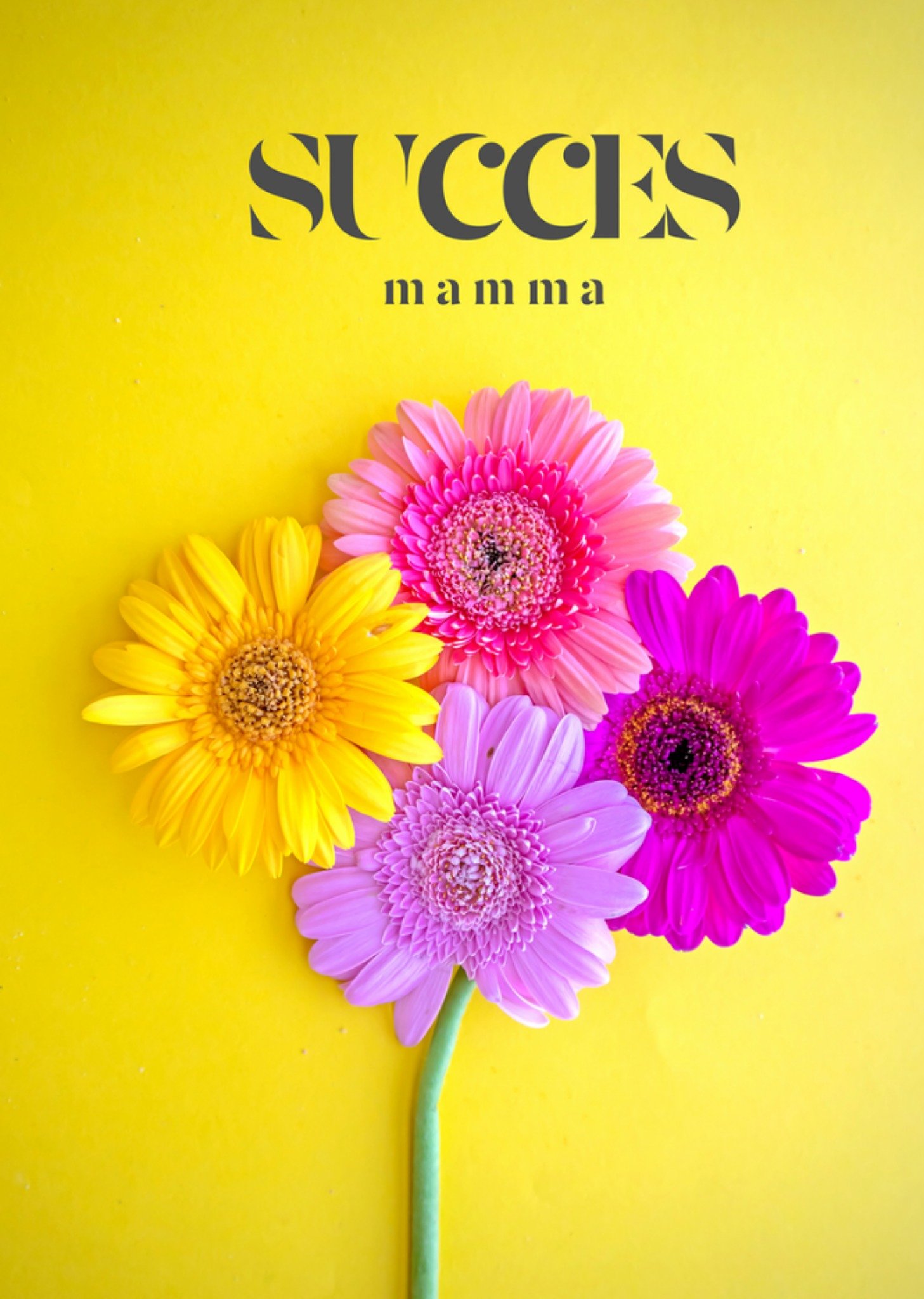 Succeskaart Fleurig Mamma Kaart Photoflash